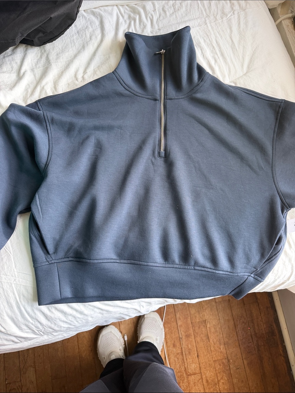 Old Navy Women's Half-Zip Funnel Neck Sweatshirt - Slate Blue